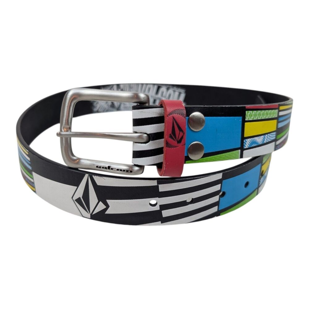 Volcom Colorblock Belt Logo Size 33-39 Skateboarding SB‎ Streetwear